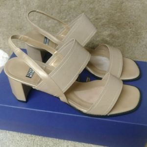 Stuart Weitzman Women's Gold Sheen Shoes Size 7